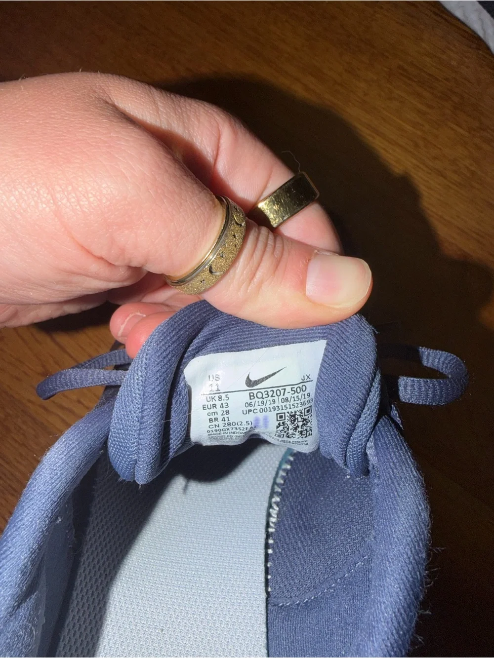 Nike Navy and White Women's Athletic Shoes